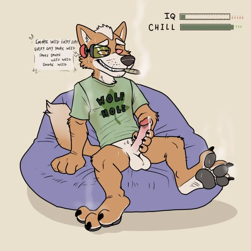 Image clothed,clothing,hi_res,solo,male,penis,humanoid_penis,male_only,balls,anthro,text,nintendo,masturbation,canid,canine,genitals,mammal,bottomless,english_text,sweaty,humanoid_genitalia,penile,fox,1:1,smoking,weed,brainwashing,mind_control,musk,musk_clouds,penile_masturbation,drugs,marijuana,star_fox,brain_drain,gooner,gooning,intelligence_loss,smoking_marijuana,fox_mccloud,musky_armpit,musky_feet,blueballs_(artist)