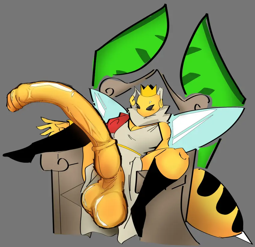 Image breasts,clothed,clothing,hi_res,solo,penis,big_penis,colored,futanari,intersex,anthro,absurd_res,genitals,long_penis,gupartz_(artist),queenbee(tribalhunter)