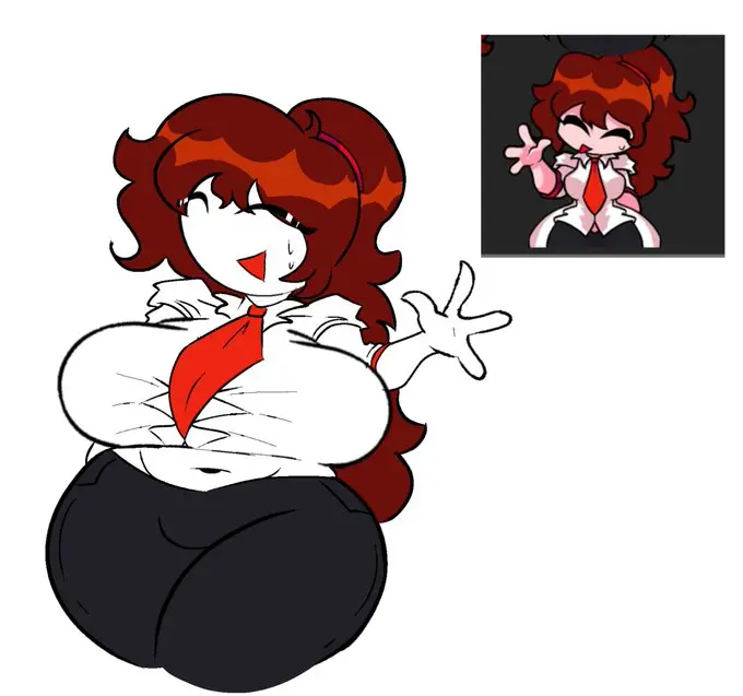 Image breasts,female,thick_thighs,ponytail,huge_breasts,tight_clothing,cute_face,waving_hand,tie,friday_night_funkin,friday_night_funkin_mod,girlfriend_(friday_night_funkin),scientist,huge,hunnybunarts,cubby,scientist_gf_(fnf),secret_funkin_laboratory