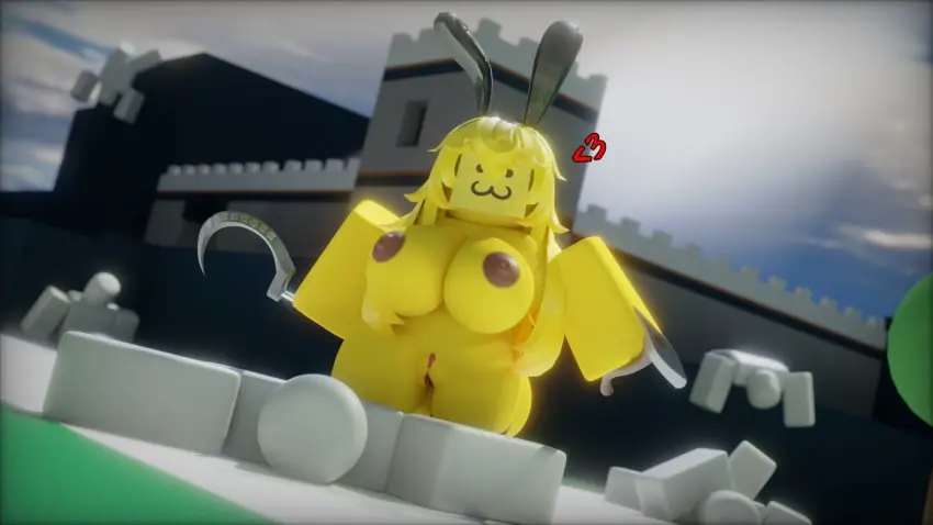 Image 1girls,breasts,female,nude,pussy,female_focus,solo_focus,tagme,bunny_ears,3d,self_upload,roblox,roblox_avatar,robloxian,roblox_game,axe,scythe,dndoodle,combat_warriors,crossroads_(roblox)