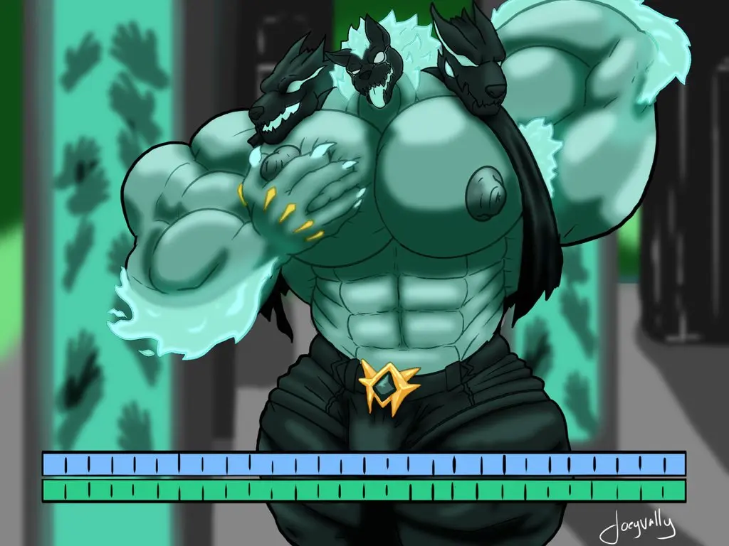 Image hi_res,nipples,solo,male,penis,tongue_out,furry,tongue,big_penis,humanoid,muscular,muscular_male,male_only,yaoi,anthro,fortnite,tagme,green_skin,mythology,animal_humanoid,demon,european_mythology,greek_mythology,bara,bulge,male_nipples,collar,canid,canine,fur,mammal,claws,muscular_anthro,pecs,canine_humanoid,green_body,mammal_humanoid,mythological_canine,mythological_creature,canid_demon,hellhound,epic_games,chains,canid_humanoid,multi_head,muscular_chest,cerberus,cerberus_(fortnite),3_heads,touching_pecs,dog_humanoid,touching_nipples,joeyvally