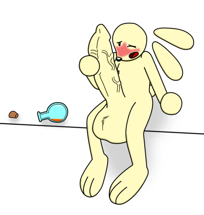 Image blush,hi_res,open_mouth,simple_background,solo,male,penis,tail,big_penis,erection,feet,shaded,balls,anthro,one_eye_closed,sitting,absurd_res,big_balls,masturbation,genitals,mammal,lagomorph,leporid,rabbit,short_tail,simple_eyes,simple_shading,container,bottle,scut_tail,potion_bottle,potion,simple_coloring,floating_ears,jason_burrow,jay_jay_the_lucky_rabbit,swift_bristlensfw,cork