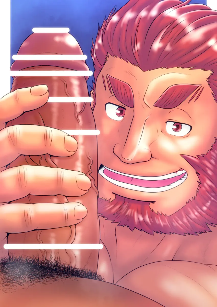 Image highres,red_eyes,smile,male,nude,penis,short_hair,red_hair,seductive_smile,erection,veins,muscular,muscular_male,2boys,male_only,yaoi,solo_focus,veiny_penis,censored,pubic_hair,pov,bara,handjob,male_pubic_hair,multiple_boys,bar_censor,large_penis,male_focus,boner,fate_(series),beard,facial_hair,full_beard,mature_male,close-up,pov_crotch,girthy_penis,genta_iwayama,thick_beard,iskandar_(fate),fate/zero,eyebrow_stubble