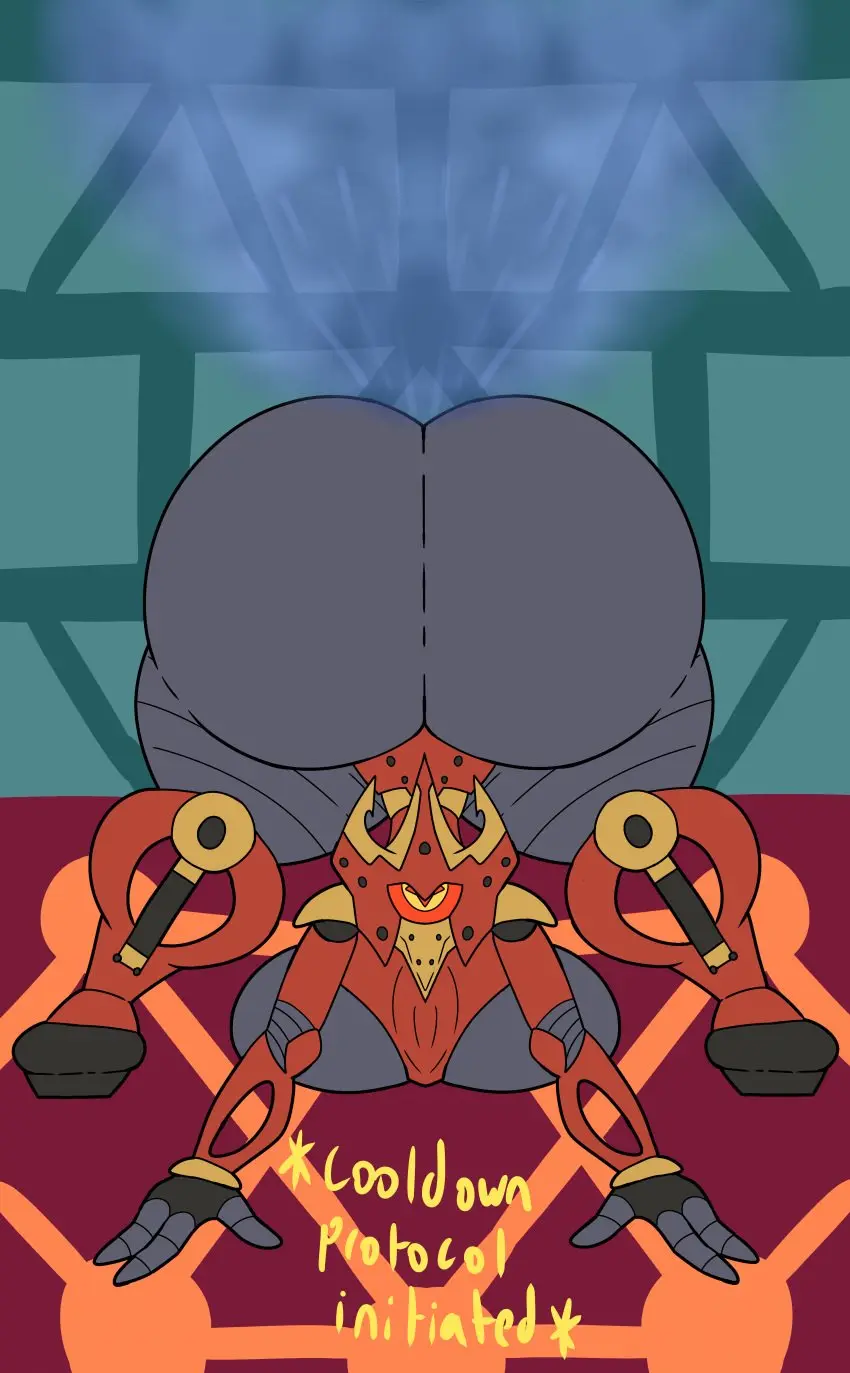 Image 1girls,big_breasts,breasts,female,female_only,solo,ass,big_ass,huge_ass,thick_thighs,thighs,solo_female,huge_breasts,2d,text,grey_body,dialogue,orange_body,speech,ass_up,guavagrunt,robot,robot_girl,robot_humanoid,cyclops,1_eye,laboratory,fart,hands_on_ground,fart_cloud,fart_fetish,farting,hands_on_floor