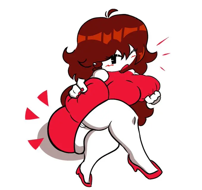 Image big_breasts,breasts,female,female_only,red_hair,ass,big_ass,thick_thighs,breast_grab,ass_focus,ass_grab,asshole,tight_fit,upskirt,fnf,friday_night_funkin,girlfriend_(friday_night_funkin),newgrounds,red_heels,hunnybunarts