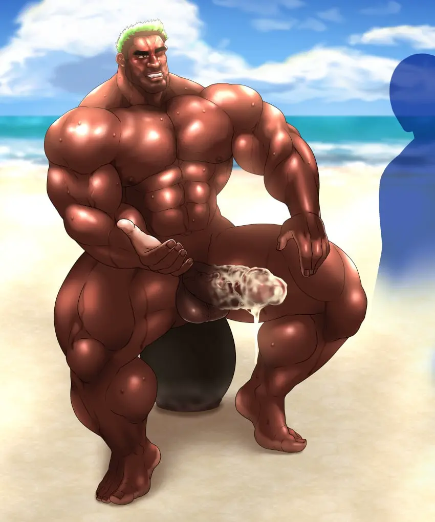Image cum,male,nude,penis,sweat,big_penis,erection,muscular,male_only,yaoi,balls,sitting,gay,bara,sweating,boner,muscles,after_orgasm,cum_on_penis,hitenmaru