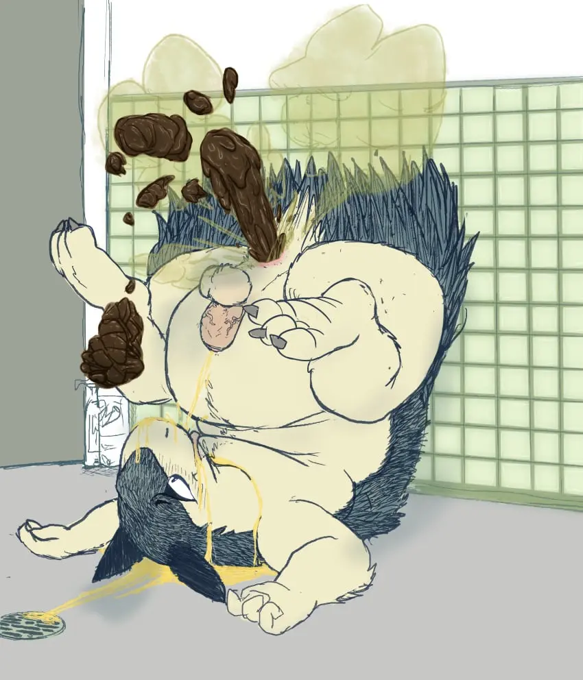 Image hi_res,smile,solo,licking,male,nude,penis,pokemon,pokemon_(species),lying,on_back,tongue,ass,balls,anthro,tan_body,anus,nintendo,genital_fluids,bodily_fluids,fur,genitals,claws,bathroom,blue_body,blue_fur,tan_fur,peeing,casual_nudity,drinking,generation_2_pokemon,drinking_urine,fart,scat,fart_cloud,gassy,urine,urine_on_face,watersports,feces,urine_stream,blue_ears,urine_in_mouth,circumcised,urine_on_chest,urine_pool,tile,typhlosion,urine_on_ground,feces_in_ass,blue_spikes,drain,oversheep,urine_on_fur,urine_on_neck,feces_everywhere