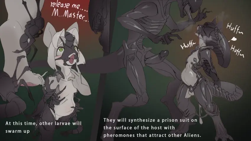 Image clothing,hi_res,nipples,open_mouth,simple_background,white_hair,male,nude,oral,penis,tail,tongue_out,tongue,feet,digital_drawing_(artwork),digital_media_(artwork),eyebrows,balls,hair,anthro,text,shocked,penetration,restrained,canid,canine,canis,fur,genitals,grey_body,grey_fur,mammal,wolf,claws,toe_claws,chastity_cage,submissive_male,english_text,forced,submissive,5_fingers,bondage,oral_penetration,2024,biped,scales,big_ears,fingers,toes,penile,transformation,male_penetrated,alien,restraints,anthro_penetrated,digitigrade,submissive_anthro,3_toes,countershading,chastity_device,finger_claws,long_tail,eyeless,grey_tail,grey_scales,parasite,white_eyebrows,slim_male,slim_anthro,slim_sub,alien_(franchise),xenomorph,living_clothes,facehugger,yucca,inner_mouth