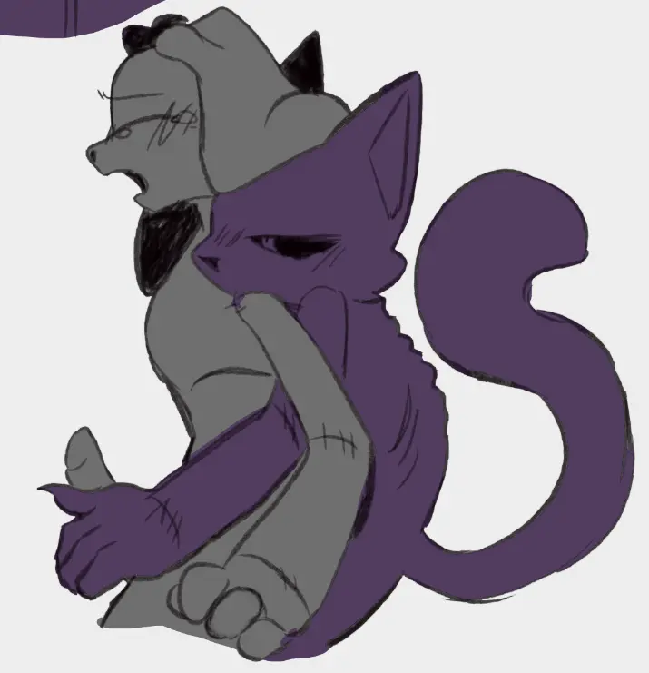 Image simple_background,white_background,male,2boys,anal,anal_sex,male_only,purple_fur,purple_skin,gay,gay_sex,grey_body,grey_fur,purple_body,furry_only,no_humans,simple_shading,grey_skin,critters_(poppy_playtime),poppy_playtime,poppy_playtime_(chapter_3),smiling_critters,catnap_(poppy_playtime),dogday_(poppy_playtime),palatis