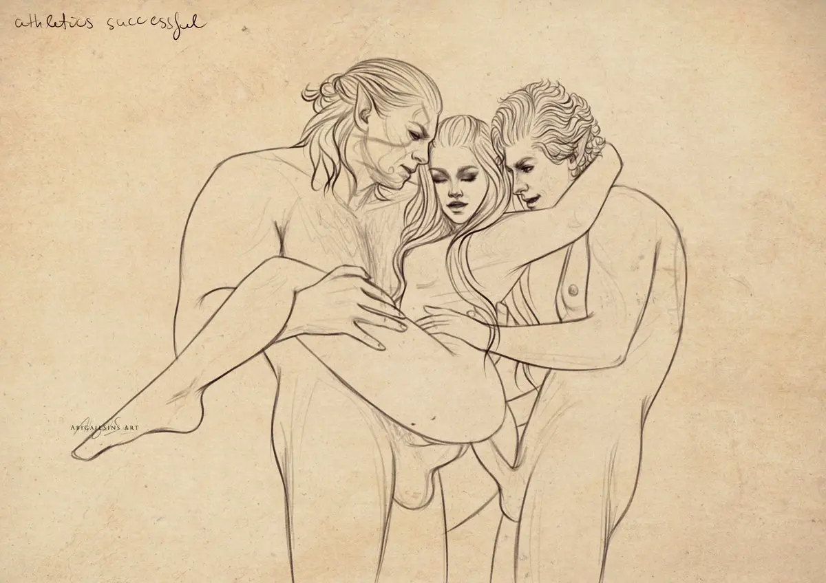 Image 1girls,breasts,female,long_hair,open_mouth,smile,standing,male,penis,threesome,ass,sex,barefoot,muscular,muscular_male,pleasure_face,2boys,anal,anal_sex,naked,elf,vaginal_penetration,vaginal_sex,looking_pleasured,genitals,carrying_partner,elf_ears,elf_female,naked_female,sketch,standing_sex,carrying,stand_and_carry_position,naked_male,double_penetration,older_male,baldur's_gate_3,dungeons_and_dragons,forgotten_realms,tav_(baldur's_gate),baldur's_gate,elf_male,female_protagonist,wood_elf,astarion,halsin,high_elf,polyamory,abigailsins