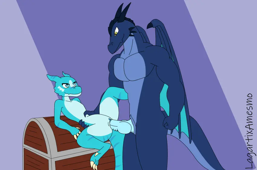 Image female,hi_res,male,duo,male/female,anthro,mythology,absurd_res,animated,scalie,knot,mythological_creature,dragon,mythological_scalie,kobold,lagartixamesmo