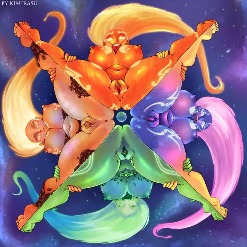 Image big_breasts,breasts,female,multiple_girls,pussy,thick_thighs,voluptuous,anus,spread_legs,goddess,mythology,smite,voluptuous_female,european_mythology,alternate_costume,norse_mythology,sol_(smite),4girls,hi-rez_studios,polaris_sol,supernova_sol,kimirasu,metdown_sol