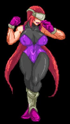 Image 1girls,breasts,female,large_breasts,long_hair,solo,standing,gloves,red_hair,thick_thighs,bare_shoulders,solo_female,huge_breasts,2d,twintails,animated,eyes_covered,bouncing_breasts,erect_nipples,ninja,kunoichi,skin_tight,erect_nipples_under_clothes,covered_eyes,sprite,final_fuck,nonki,crouza
