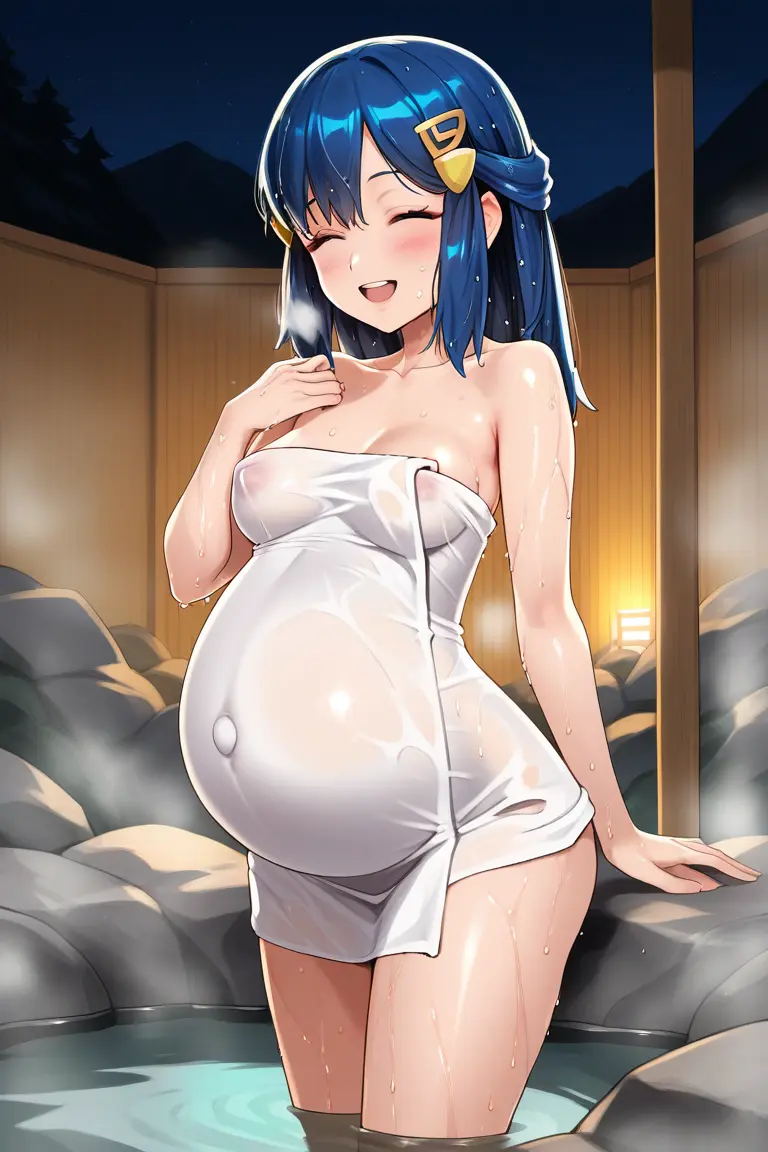 Image female,pokemon,ai_generated,pregnant,dawn_(pokemon),pokemon_dppt,tharkica