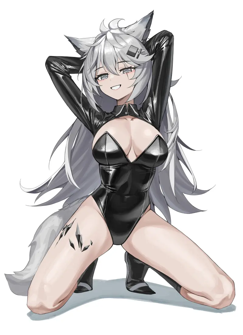 Image 1girls,female,female_only,animal_ears,arknights,lappland_(arknights),koi27,siguya