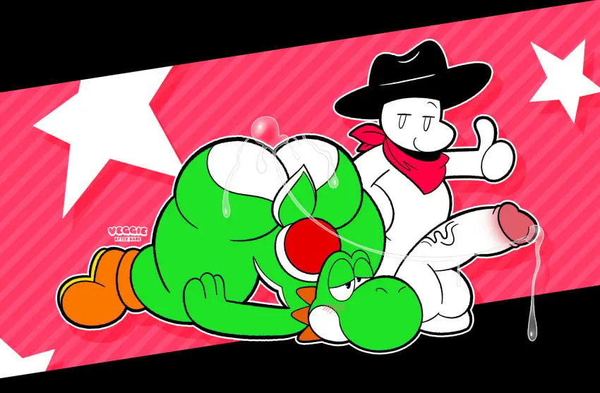 Image blush,clothing,hi_res,smile,cum,cum_drip,male,penis,tail,ass,big_butt,big_penis,hat,thick_thighs,humanoid,kneeling,headwear,wide_hips,smiling_at_viewer,cum_in_ass,headgear,balls,anthro,veiny_penis,cum_inside,absurd_res,after_sex,looking_pleasured,ambiguous_gender,mario_(series),nintendo,smug,big_balls,genital_fluids,bodily_fluids,footwear,genitals,black_eyes,arm_support,white_body,green_body,green_scales,reptile,scales,scalie,white_scales,anal_orgasm,ass_up,dripping,blush_lines,vein,glans,gesture,hand_gesture,raised_tail,shoes,mostly_nude,black_clothing,black_headwear,white_eyes,white_penis,pink_glans,tired,black_hat,smug_face,dinosaur,leaning_on_elbow,thumbs_up,male/ambiguous,leaning,kerchief,footwear_only,tired_eyes,bandana,shoes_only,yoshi,leaning_on_another,saddle,red_kerchief,green_yoshi,red_bandanna,veggieafterdark,blob_creature,golde_(golde),yoshi_(character)