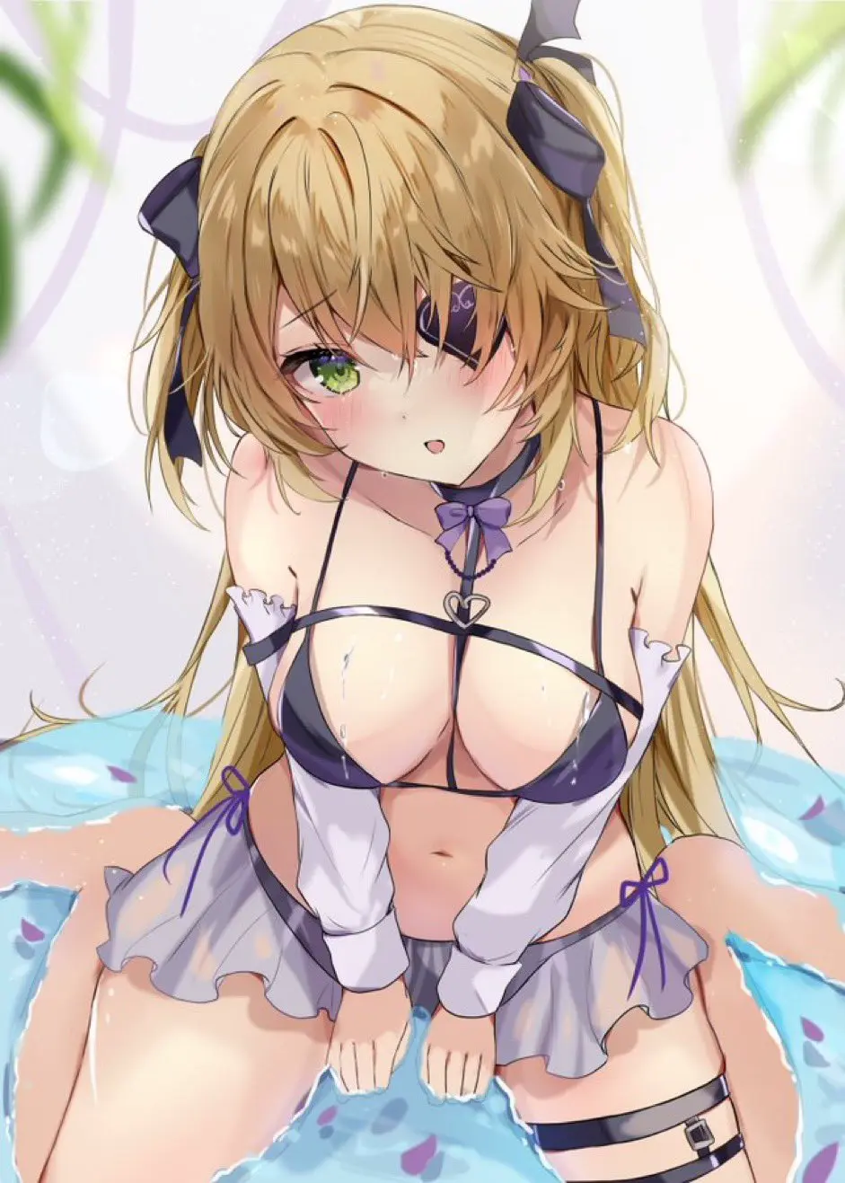 Image 1girls,big_breasts,blush,breasts,female,female_only,hi_res,light-skinned_female,light_skin,long_hair,looking_at_viewer,ribbon_in_hair,solo,bikini,bra,female_focus,water,embarrassed,cleavage,solo_female,2d,blonde_hair,green_eyes,swimsuit,genshin_impact,outdoors,miniskirt,hourglass_figure,alternate_costume,2d_(artwork),young,thong,younger_female,embarrassed_female,day,mihoyo,ribbons,summer,eyepatch,hoyoverse,thong_bikini,two_piece_swimsuit,fischl_(genshin_impact),maruro