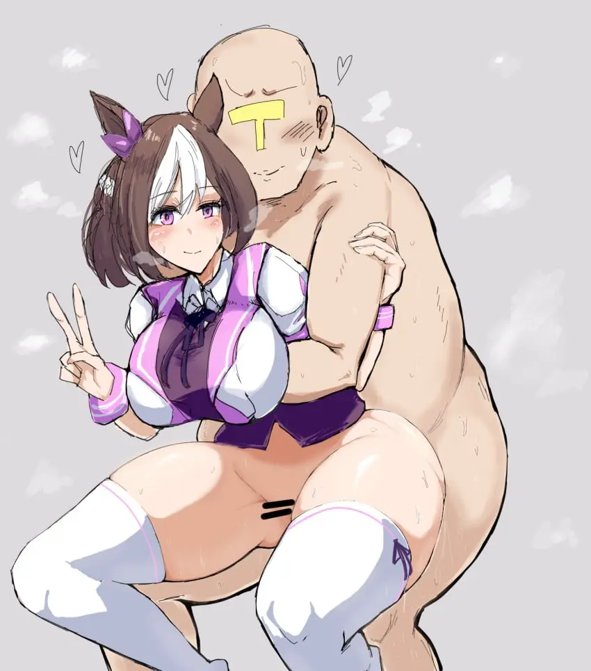 Image 1girls,female,1boy,male,sex,censored,v,clothed_female_nude_male,horse_girl,oouw,umamusume,umamusume_pretty_derby,taken_from_behind,special_week_(umamusume)