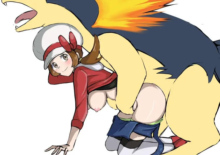 Image 1girls,big_breasts,breasts,brown_eyes,clothing,female,human,nipples,shirt,1boy,black_legwear,male,pokemon,pokemon_(species),thighhighs,white_legwear,panties,ass,sex,doggy_style,wide_hips,overalls,overalls_down,ambiguous_penetration,from_behind,size_difference,brown_hair,penetration,shirt_lift,panties_down,interspecies,female_penetrated,male_penetrating,legs_together,male_penetrating_female,feral,clothed_sex,human_on_feral,black_thighhighs,white_thighhighs,female_on_feral,pokephilia,pokemon_hgss,male_pokemon/female_human,green_panties,nivi,typhlosion,lyra_(pokemon),pokemon_gsc