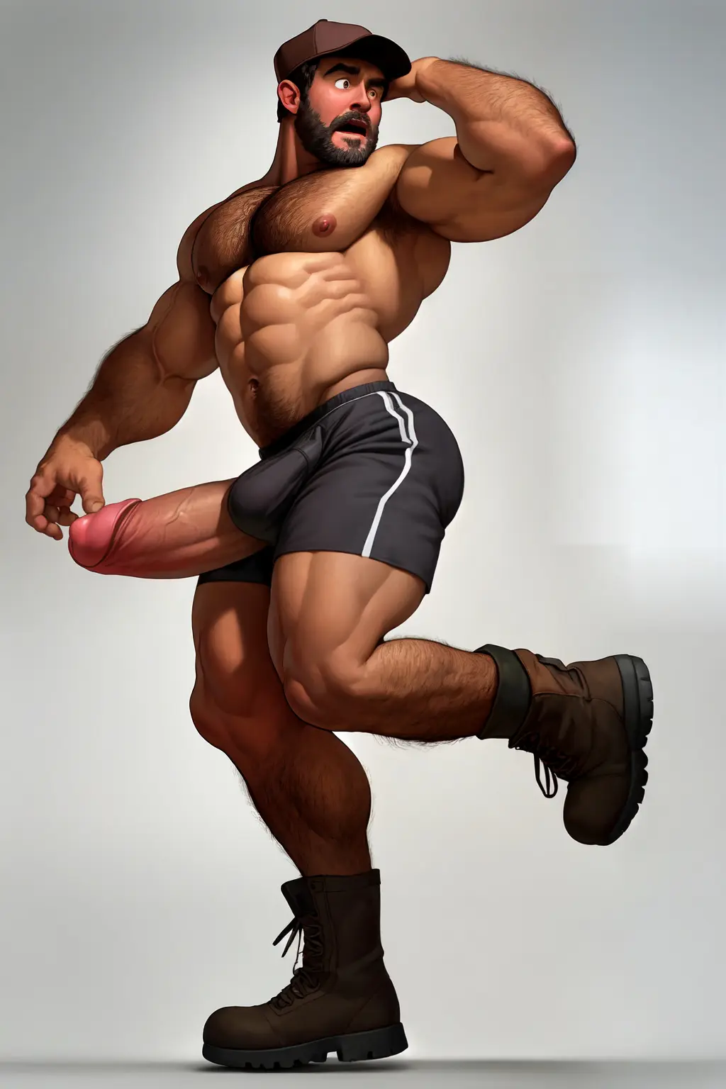Image 1boy,male,penis,muscular,muscular_male,ai_generated,male_only,balls,huge_cock,huge_balls,solo_male,father,delivery_employee