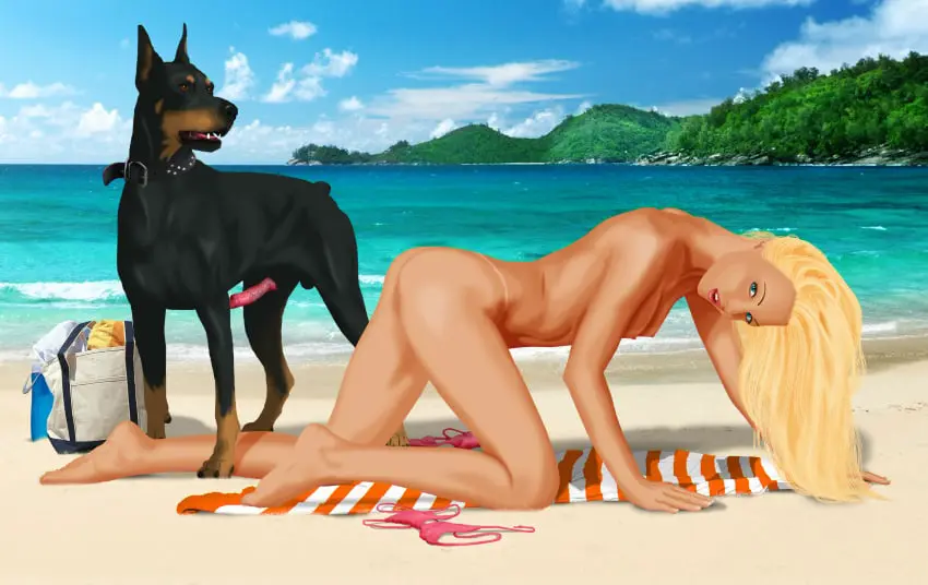 Image bikini,doggy_style,beach,blonde_hair,domestic_dog,ready_to_fuck,presenting_hindquarters,offering,offering_sex,zoophilia,interspecies_sex,imminent_sex,bestiality,on_all_fours,imminent_bestiality,cringer990,feverdreams,anticipation,offering_self,willing