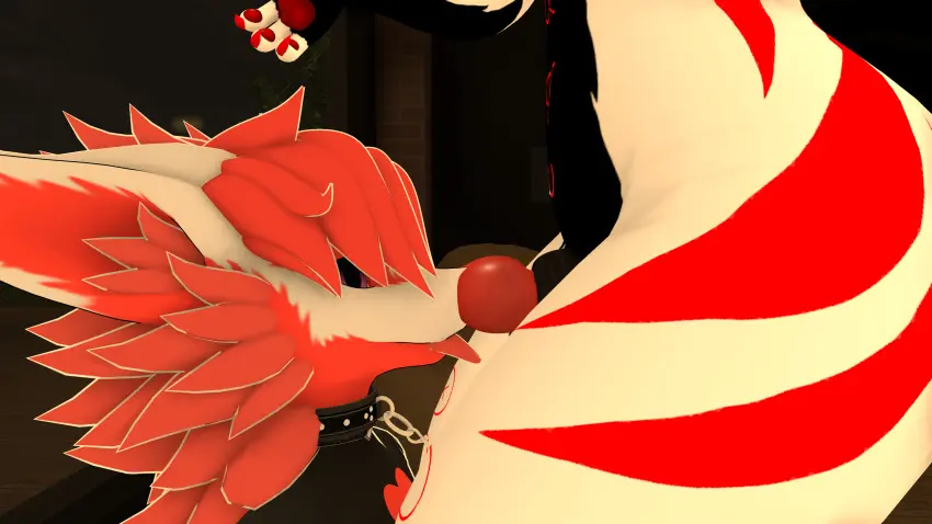 Image female,hi_res,male,nude,oral,penis,sex,duo,fellatio,balls,male/female,anthro,genitals,penile,vrchat,nardoragon,summerproto,novabeast