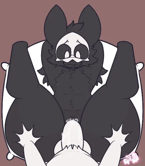 Image open_mouth,cum,male,nude,penis,pussy,lying,on_back,ass,sex,duo,intersex,watermark,hands_behind_head,digital_drawing_(artwork),digital_media_(artwork),balls,drooling,anthro,cum_in_pussy,cum_inside,vaginal_penetration,ejaculation,saliva,missionary_position,penetration,genital_fluids,bodily_fluids,canid,canine,canis,fur,genitals,mammal,wolf,black_body,male_penetrating,2024,white_body,cuntboy,pillow,from_front_position,penile,white_fur,intersex/male,hand_on_butt,mask,black_fur,butt_grab,goo_creature,skull_mask,cuntboy/male,changed_(video_game),puro_(changed),fchanged,lin_(changed),blue_in_den