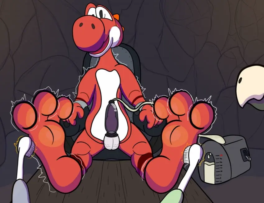 Image cum,male,penis,feet,male_only,balls,mario_(series),paws,submissive_male,oc,tied,cumshot,male_focus,solo_male,no_humans,toes,bound,chair,machine,malesub,dungeon,milking,laughing,penis_milking,milking_machine,yoshi,tickling,penis_milking_machine,toothbrush,dino,justinalfarozzzzz,tickle,tickles,ticklish