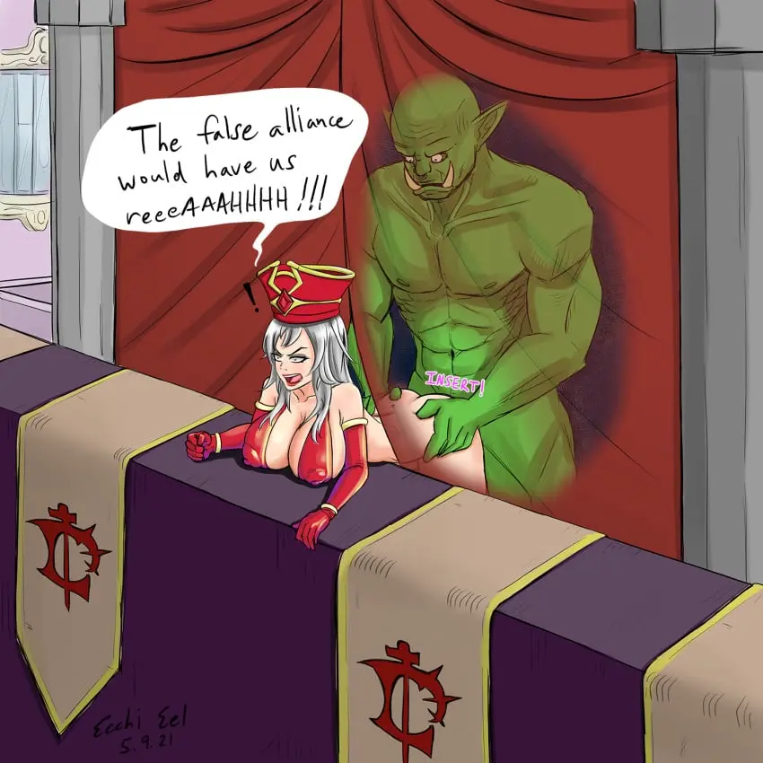 Image 1girls,big_breasts,breasts,female,human,light-skinned_female,light_skin,white_hair,male,sex,voluptuous,green_skin,voluptuous_female,vaginal_penetration,vaginal_sex,warcraft,world_of_warcraft,bent_over,public,dialogue,interspecies,blizzard_entertainment,orc,orc_(warcraft),orc_male,orced,public_sex,human_(world_of_warcraft),sally_whitemane,hidden_sex,betrayal,ecchieel,lordaeron_symbol