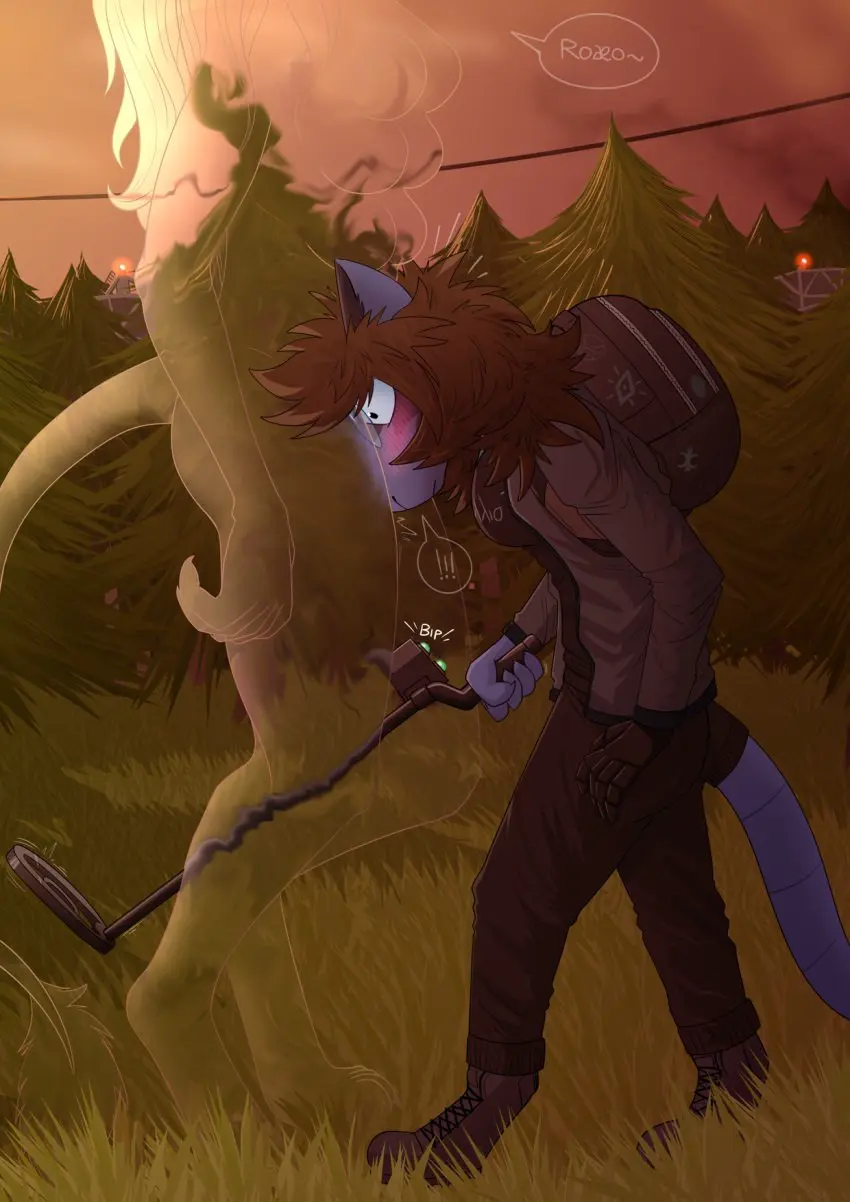 Image blush,breasts,female,hi_res,nude,duo,size_difference,anthro,mammal,tree,fingers,murid,forest,forest_background,nature,nature_background,plant,murine,rat,rodent,backpack,head_between_thighs,prosthetic,6_breasts,multi_breast,circe_(zeptophidia),prosthetic_arm,prosthetic_limb,zeptophidia,invisible,6_fingers,voices_of_the_void,ariral,kerkeia_(zeptophidia),metal_detector