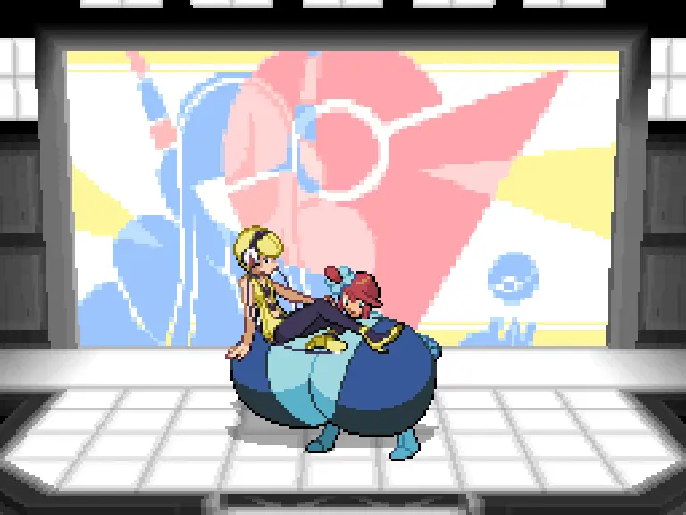 Image breasts,female,2girls,pokemon,red_hair,breasts_bigger_than_head,hyper_breasts,blonde_hair,accurate_art_style,nintendo,cute,animated,bouncing_breasts,fully_clothed,hyper,wholesome,pixel_art,game_freak,pokemon_bw,elesa_(pokemon),skyla_(pokemon),echoednewt,laying_on_breasts