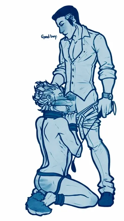 Image male,penis,furry,2boys,blonde_hair,anal_tail,petplay,homestuck,bro_strider,dad_egbert,mr_egbert