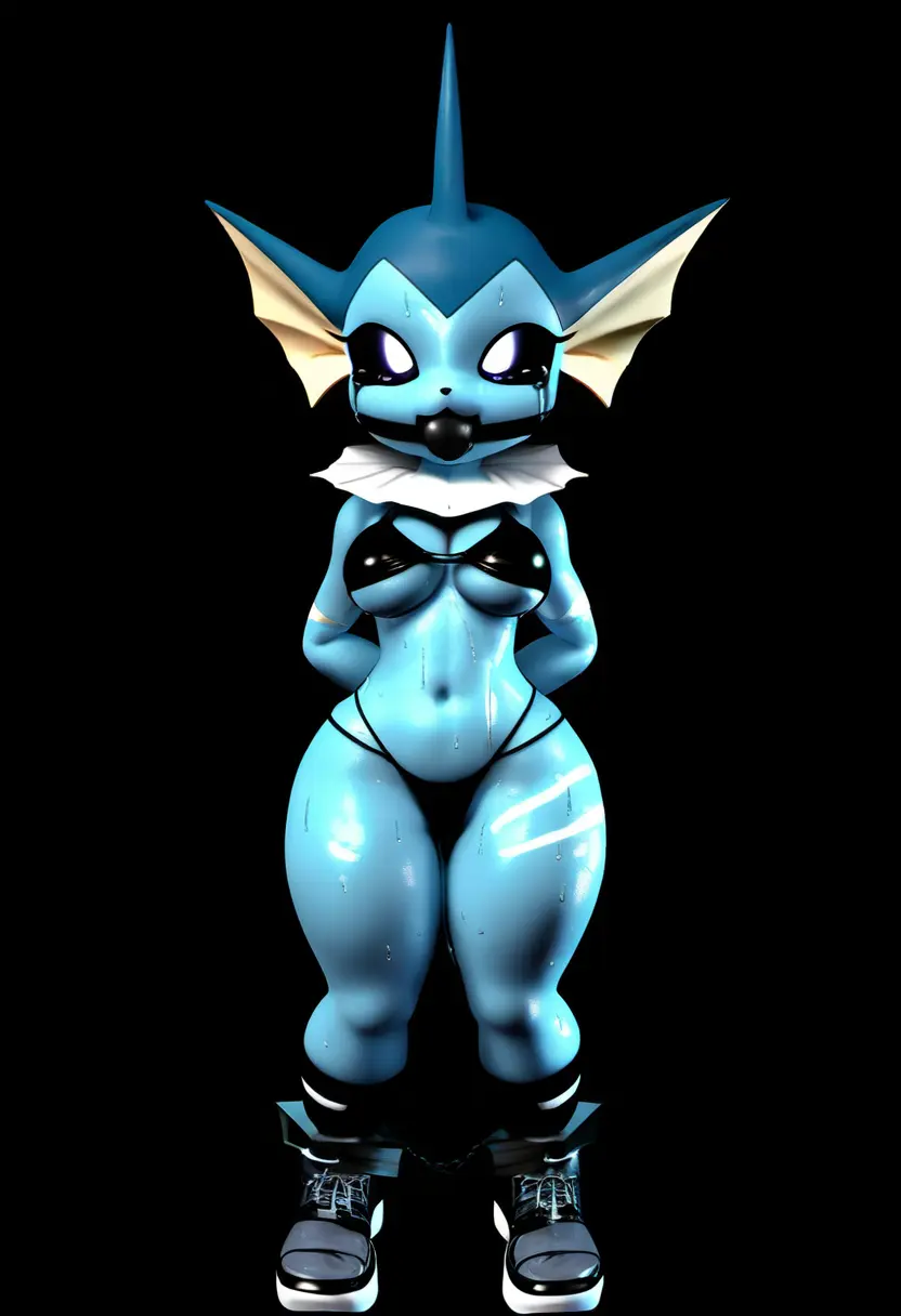 Image female,shiny_skin,pokemon,pokemon_(species),thick_thighs,crying,3d,humiliation,helpless,slim_waist,tied_up,tears,pokémon_(species),vaporeon,chained,slave_bikini,slave_collar,slave_outfit,ball_gag,gagged,arms_behind_back,slave,humiliating,enslaved,slavegirl,humiliated,slave_auction