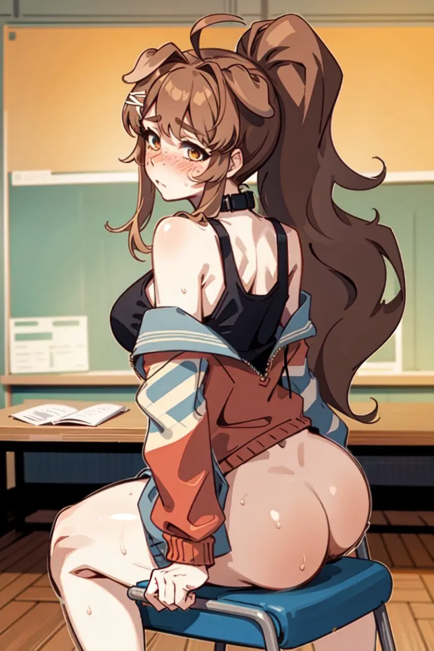 Image breasts,female,long_hair,ponytail,wide_hips,virtual_youtuber,ai_generated,from_behind,hair,huge_breasts,twitch,vtuber,youtube,youtube_hispanic,completely_nude,sitting,dog_ears,dog_girl,latina,classroom,vtuberfanart,brown,latam_virtual_youtuber,hispanic_virtual_youtuber,ricochetk,mexican,mexican_female,lilybell_vt,oneeshi