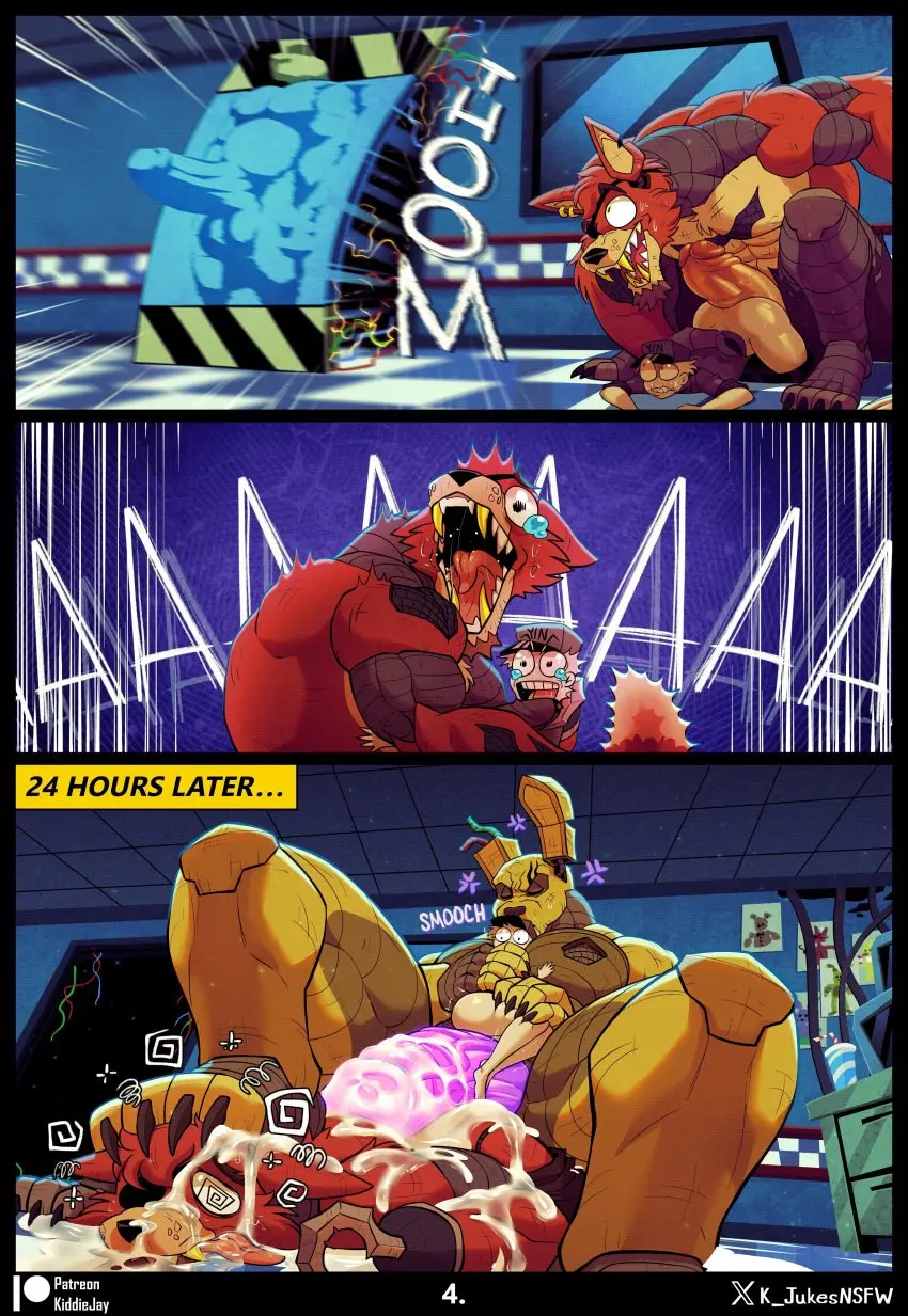 Image hi_res,cum,male,penis,tail,big_penis,hot_dogging,sex,muscular,muscular_male,feet,male/male,male_only,gold_(metal),teeth,balls,eyewear,size_difference,anthro,veiny_penis,absurd_res,after_sex,gay,gay_sex,unconscious,sharp_teeth,genital_fluids,bodily_fluids,canid,canine,fur,genitals,mammal,muscular_anthro,male_focus,vein,fox,lagomorph,leporid,rabbit,machine,robot,eye_patch,cum_on_penis,five_nights_at_freddy's,foxy_(fnaf),animatronic,scottgames,musclegut,gold_tooth,hook,five_nights_at_freddy's_3,springtrap_(fnaf),screaming,foot_on_head,cross-popping_vein,k_jukesnsfw,kidde_jukes,springtrap_(kidde_jukes)