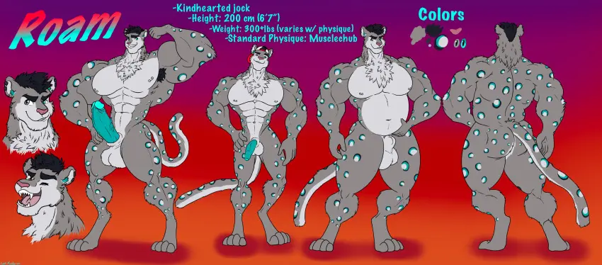Image hi_res,nipples,solo,male,navel,nude,penis,2021,erection,humanoid_penis,muscular,muscular_male,balls,anthro,veiny_penis,absurd_res,flaccid,genitals,mammal,muscular_anthro,pecs,rear_view,foreskin,uncircumcised,abs,front_view,humanoid_genitalia,vein,animal_genitalia,sheath,felid,pantherine,body_hair,armpit_hair,model_sheet,roam_(roamthesnep),sorbetmystery