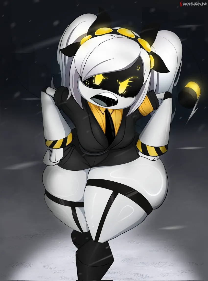 Image breasts,clothed,female,female_only,looking_at_viewer,solo,yellow_eyes,ass,big_ass,huge_ass,thick_thighs,thighs,tagme,medium_breasts,big_thighs,thick_hips,angry,angry_face,teasing,anger_vein,huge_thighs,silver_hair,robot,robot_girl,casual,casual_nudity,gigantic_ass,drone,no_underwear,underass,gigantic_thighs,murder_drones,underground_(artist),j_(murder_drones),undergroundnsfw