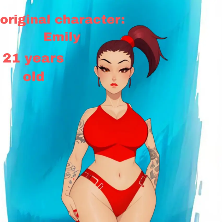 Image breasts,clothed,female,red_eyes,thick_thighs,ponytail,beach,huge_breasts,thick_ass,original,original_character,mature_female,bottomless,thick_legs,bottomless_female,toned,toned_female,sensual,toned_body,tattoos,beach_background,redhead,red_bra,red_thong,bottom,(artist_elprimodesanpaco)