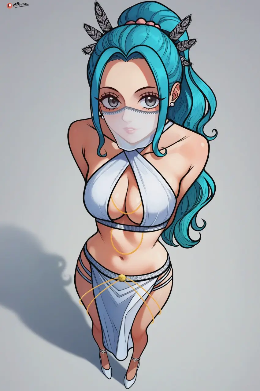 Image 1girls,big_breasts,breasts,clothed,clothing,female,female_only,hi_res,human,large_breasts,light-skinned_female,light_skin,long_hair,looking_at_viewer,solo,blue_eyes,blue_hair,female_focus,thick_thighs,one_piece,ai_generated,bare_shoulders,bare_thighs,cleavage,color,orange_hair,solo_female,tagme,shounen_jump,revealing_clothes,female_human,belly_dancer,belly_dancer_outfit,dancer_outfit,bare_legs,nefertari_vivi,bare_arms,veil,harem_girl,harem_outfit,pre-timeskip,arabian_clothes,prixmal,arabasta_saga
