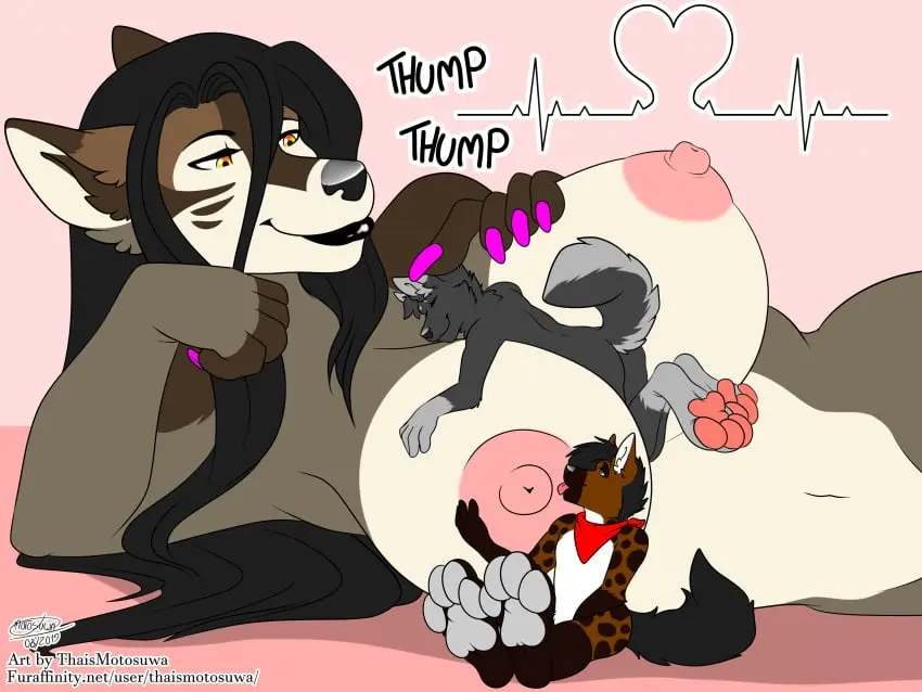 Image breasts,female,hi_res,nipples,male,feet,male/female,size_difference,anthro,foot_fetish,absurd_res,2019,canid,canine,canis,domestic_dog,mammal,wolf,paws,group,trio,foot_focus,pawpads,macro,micro,extreme_size_difference,thaismotosuwa,hyena,spitz,husky,nordic_sled_dog,macro_female,heartbeat,macro_anthro,alst,mexican_wolf,menzo