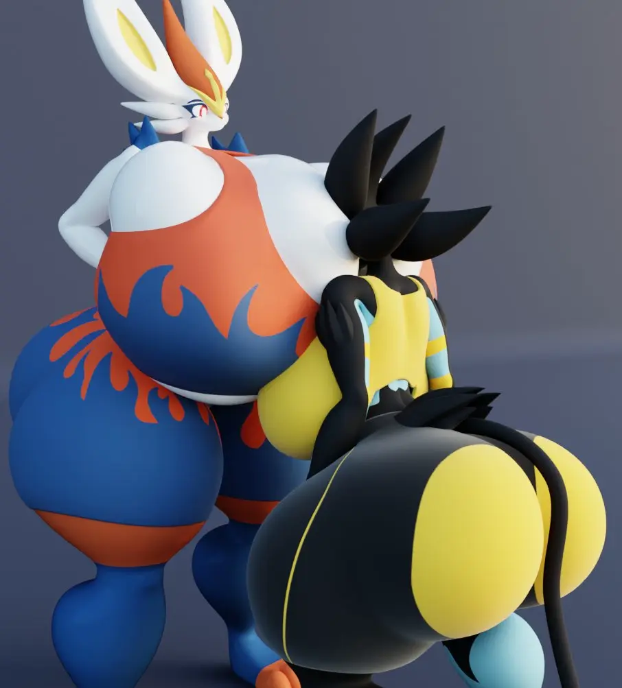 Image big_breasts,breasts,female,2girls,pokemon,pokemon_(species),furry,big_ass,bubble_butt,huge_ass,huge_breasts,tagme,yuri,pokémon_(species),cinderace,luxray,darkdraketom