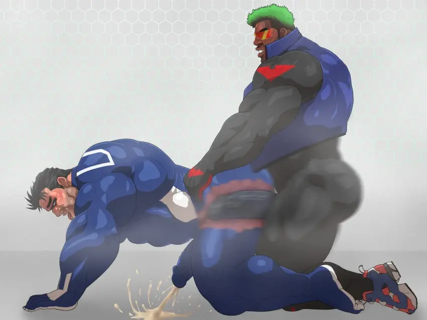 Image cum,male,penis,sweat,sex,erection,muscular,anal,anal_sex,male/male,male_only,yaoi,balls,gay,bara,erection_under_clothes,orgasm,sweating,boner,x-ray,clothed_sex,muscles,costume,cum_through_clothes,musk,hitenmaru