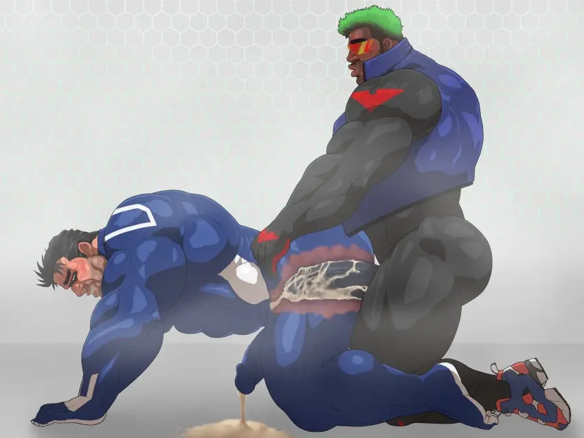 Image cum,male,penis,sweat,sex,erection,muscular,anal,anal_sex,cum_in_ass,male/male,male_only,yaoi,balls,gay,bara,erection_under_clothes,orgasm,sweating,boner,x-ray,clothed_sex,muscles,costume,cum_through_clothes,musk,hitenmaru