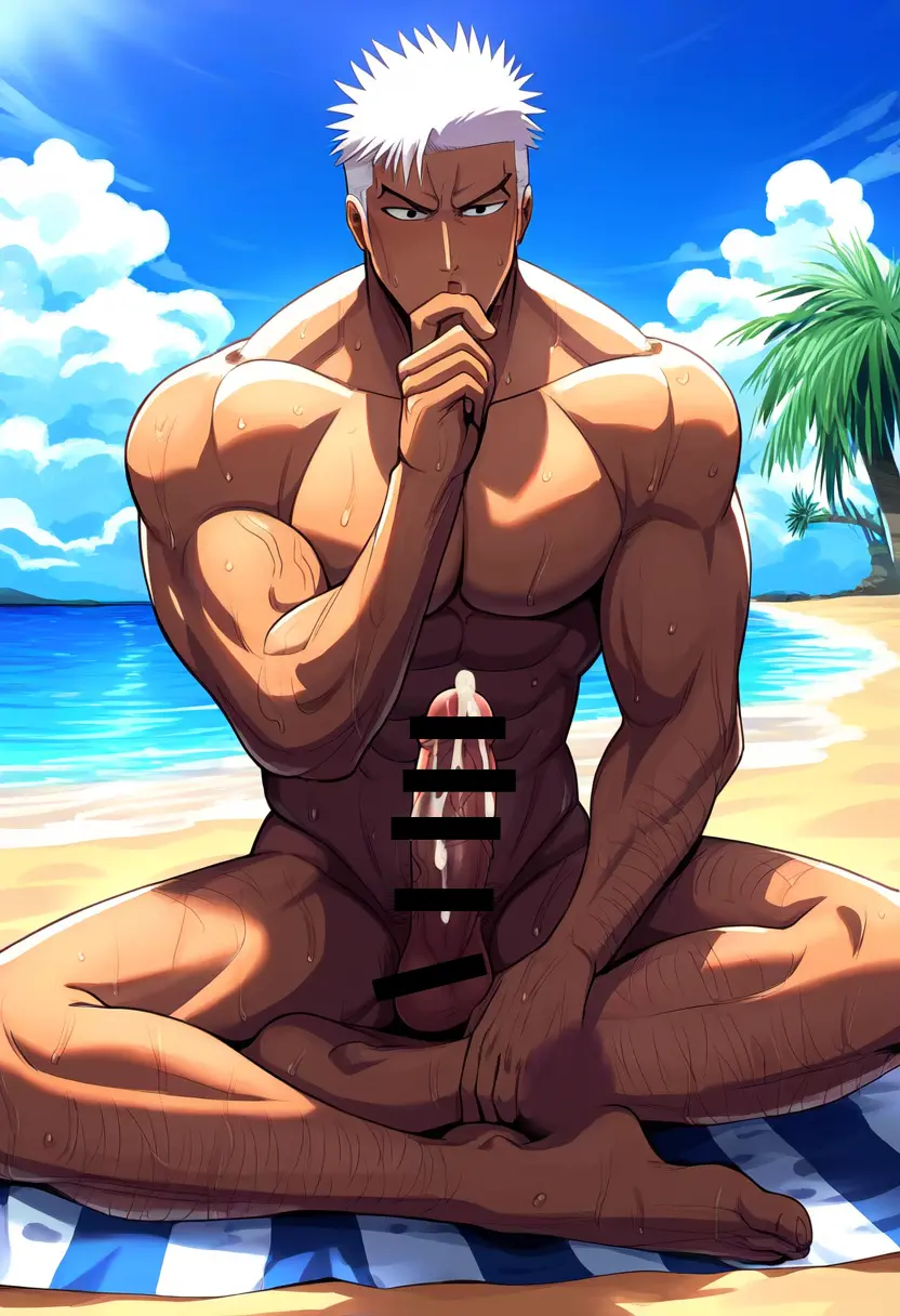 Image male,ai_generated,male_only,yaoi,gay,bleach,bleach:_the_thousand-year_blood_war,muguruma_kensei