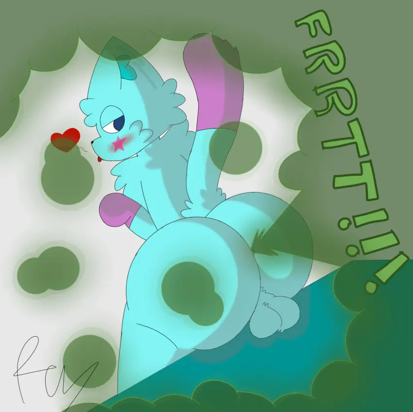 Image blush,hi_res,simple_background,solo,1boy,male,nude,tail,furry,ass,big_butt,looking_back,thick_thighs,anal,femboy,digital_media_(artwork),balls,anthro,anus,presenting,fur,genitals,mammal,feline,anthro_only,raised_tail,heart_symbol,felid,domestic_cat,felis,fart,fart_cloud,fart_fetish,gassy,cat,farting_at_viewer,freewaythecat