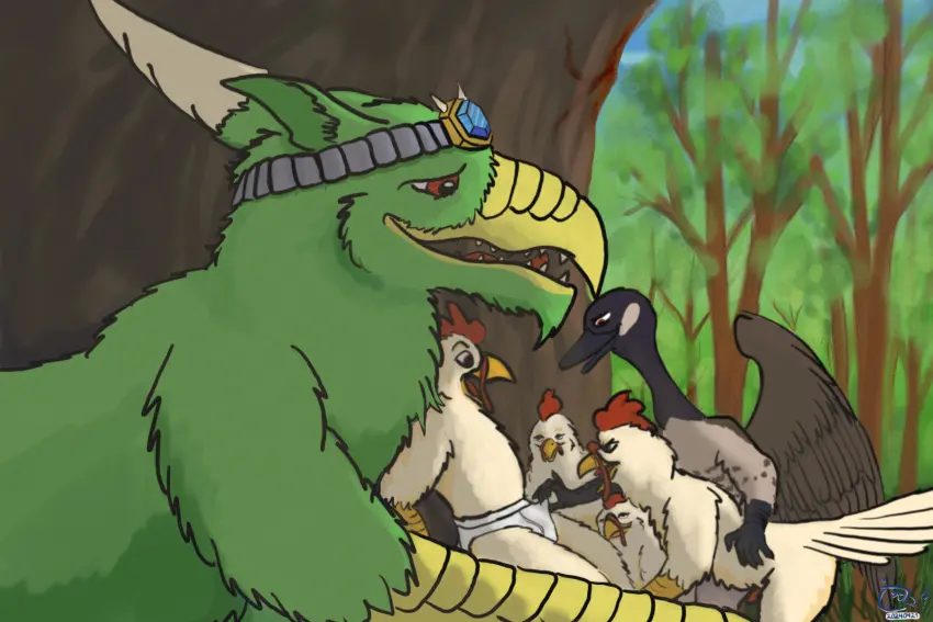 Image clothing, hi_res, open_mouth, red_eyes, smile, male, penis, underwear, sex, male/male, blue_gem, digital_media_(artwork), headgear, shaded, teeth, feathers, anthro, mythology, cave, shocked, hand_on_hip, genitals, sex_toy, horn, angry, 2024, white_body, green_body, scalie, tree, leaning_forward, avian, beak, bird, green_feathers, signature, plant, mythological_creature, dragon, mythological_scalie, brown_body, feral, group, touching_penis, crown, white_feathers, briefs, smiling_at_partner, open_beak, reclining, chicken, galliform, gallus_(genus), phasianid, brown_feathers, imminent_oral, leaning, scutes, toying_partner, anatid, anseriform, raised_finger, yellow_scutes, feathered_scalie, feathered_dragon, anserinae, black_scutes, canada_goose, goose, raised_pinky, red_comb_(anatomy), shabnack_(artist), toothed_beak
