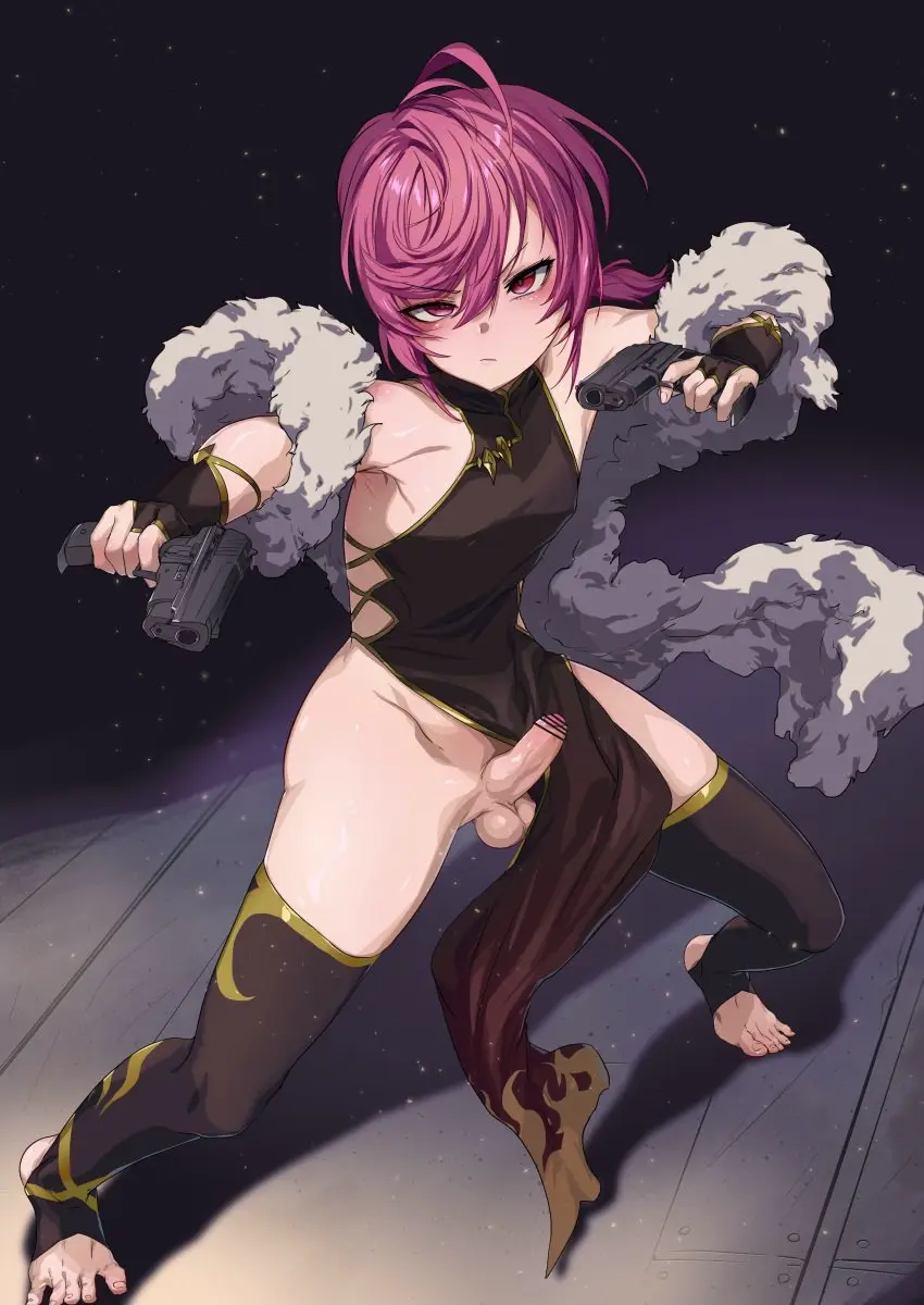 Image breasts,clothed,clothing,female,mostly_clothed,solo,1boy,gloves,male,penis,small_breasts,thighs,barefoot,erection,feet,virtual_youtuber,armpits,cute_male,femboy,male_only,sissy,balls,pink_hair,vtuber,petite,censored,small_penis,smooth_penis,dick,cute,bulge,tight_clothing,bar_censor,small_waist,feminine_male,girly,smaller_male,2024,scarf,indie_virtual_youtuber,stirrup_legwear,bulge_through_clothing,tight_fit,ballsack,qipao,gun,second-party_source,sack,armpit,rings,tight_clothes,armpit_crease,leaning,sexy_armpits,girly_boy,tomgirl,stirrup_socks,cheongsam,aocooler,kurameki_kyou,kuramekira,stirrups,gunpoint