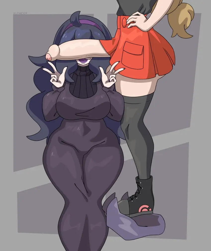 Image 1girls,breasts,clothed,clothing,female,hi_res,human,large_breasts,light-skinned_female,light_skin,long_hair,mostly_clothed,standing,penis,pokemon,big_penis,thick_thighs,uncensored,1futa,duo,erection,futa_on_female,futanari,intersex,light-skinned_futa,wide_hips,balls,huge_cock,blonde_hair,dress,purple_hair,nintendo,smooth_penis,skirt,bottomless,foreskin,uncircumcised,cant_see_the_haters,partially_retracted_foreskin,retracted_foreskin,penis_awe,v,pokemon_xy,faceless_character,penis_over_eyes,short_skirt,hex_maniac,double_peace_sign,double_v,serena_(pokemon),serena_(pokemon_games),erection_under_skirt,faceless_futa,penis_in_front_of_face,alfwenx