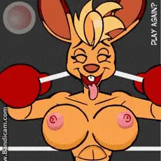Image 1girls,breasts,female,female_only,nipples,open_mouth,solo,blue_eyes,gloves,nude,tongue_out,furry,tongue,nude_female,ahe_gao,curvy,closed_eyes,animated,loop,gif,cropped,red_gloves,kangaroo,looping_animation,boxing_gloves,boxing,red_boxing_gloves,boxing_ring,fabio_paulino,greg_panovich,ko,ko_(fabio_paulino)