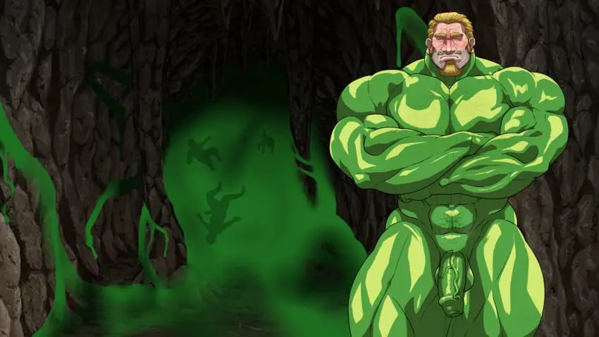 Image solo,male,nude,penis,sweat,muscular,male_only,yaoi,balls,blonde_hair,bara,tentacle,flaccid,dominant,captured,sweating,slime,solo_male,crossed_arms,muscles,facial_hair,kidnapped,absorption,assimilation,living_clothes,hitenmaru,slime_clothing